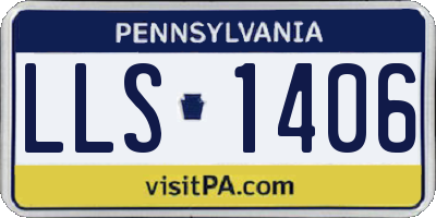 PA license plate LLS1406
