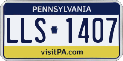 PA license plate LLS1407