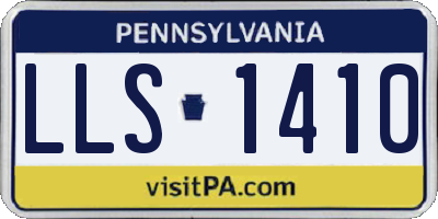 PA license plate LLS1410