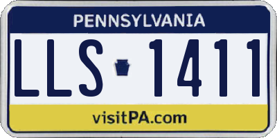 PA license plate LLS1411
