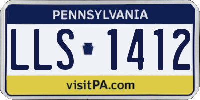 PA license plate LLS1412
