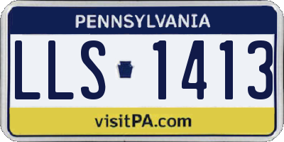 PA license plate LLS1413