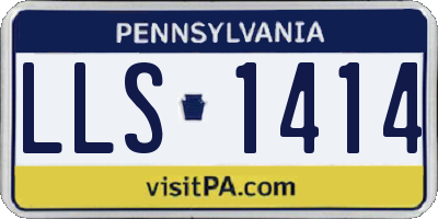 PA license plate LLS1414