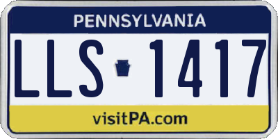 PA license plate LLS1417