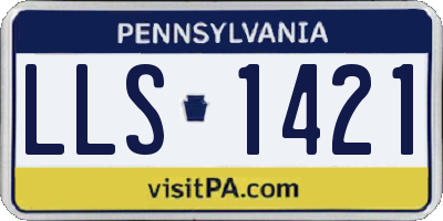 PA license plate LLS1421