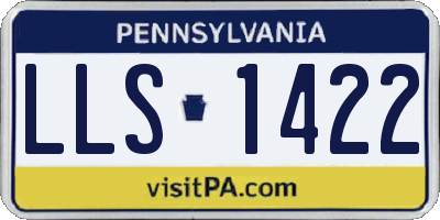 PA license plate LLS1422