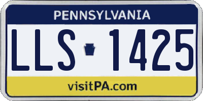 PA license plate LLS1425