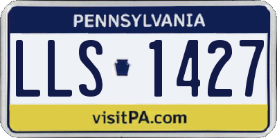 PA license plate LLS1427