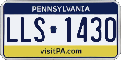 PA license plate LLS1430