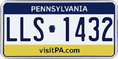 PA license plate LLS1432