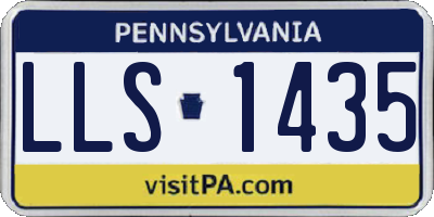 PA license plate LLS1435