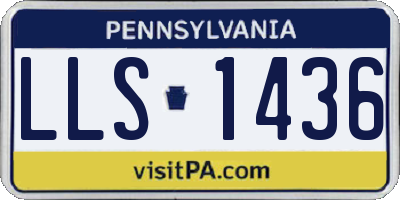 PA license plate LLS1436