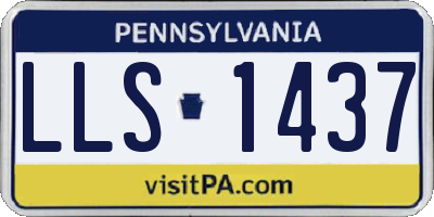 PA license plate LLS1437