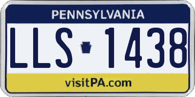 PA license plate LLS1438