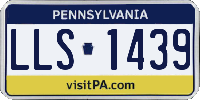 PA license plate LLS1439