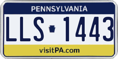PA license plate LLS1443