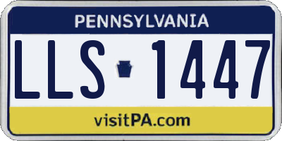 PA license plate LLS1447