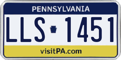 PA license plate LLS1451