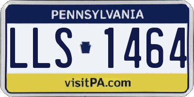 PA license plate LLS1464