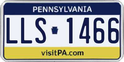 PA license plate LLS1466
