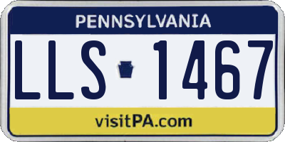 PA license plate LLS1467