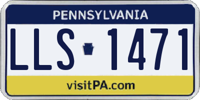 PA license plate LLS1471