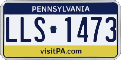 PA license plate LLS1473