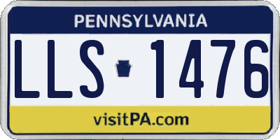 PA license plate LLS1476