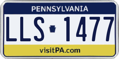 PA license plate LLS1477