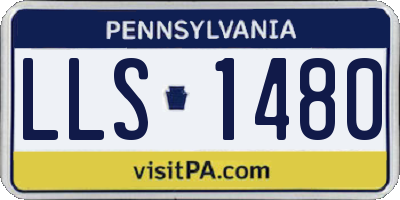 PA license plate LLS1480