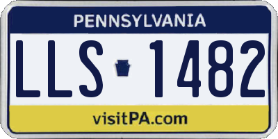 PA license plate LLS1482