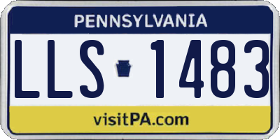 PA license plate LLS1483