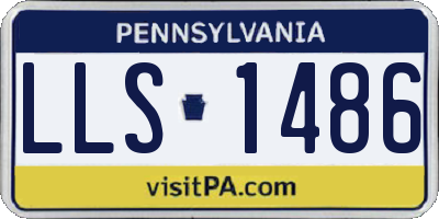 PA license plate LLS1486