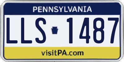 PA license plate LLS1487