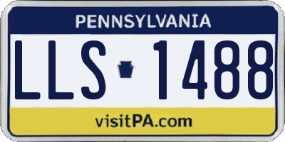 PA license plate LLS1488