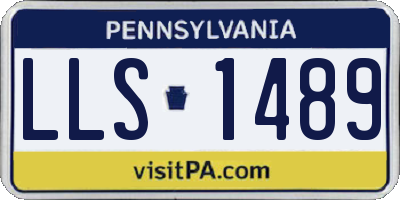 PA license plate LLS1489
