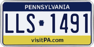 PA license plate LLS1491