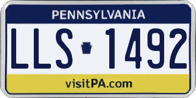 PA license plate LLS1492
