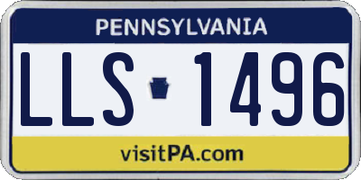 PA license plate LLS1496