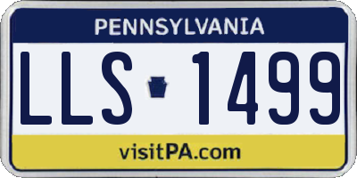 PA license plate LLS1499
