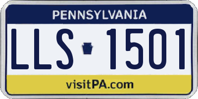 PA license plate LLS1501