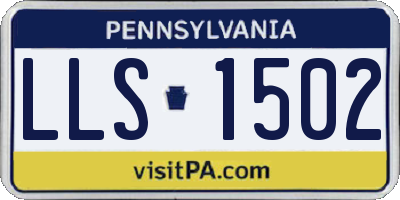 PA license plate LLS1502