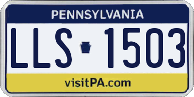 PA license plate LLS1503