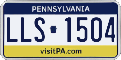 PA license plate LLS1504