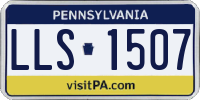 PA license plate LLS1507