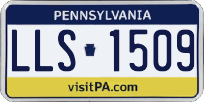 PA license plate LLS1509