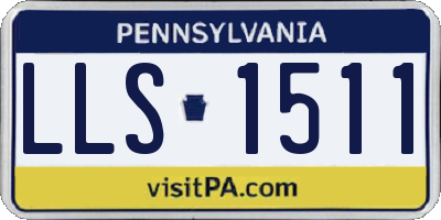 PA license plate LLS1511