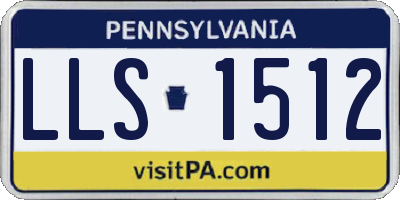 PA license plate LLS1512