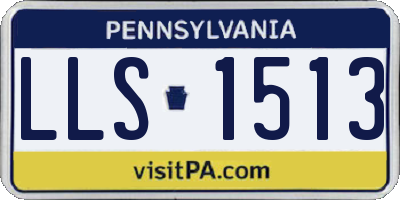 PA license plate LLS1513