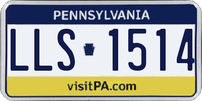 PA license plate LLS1514